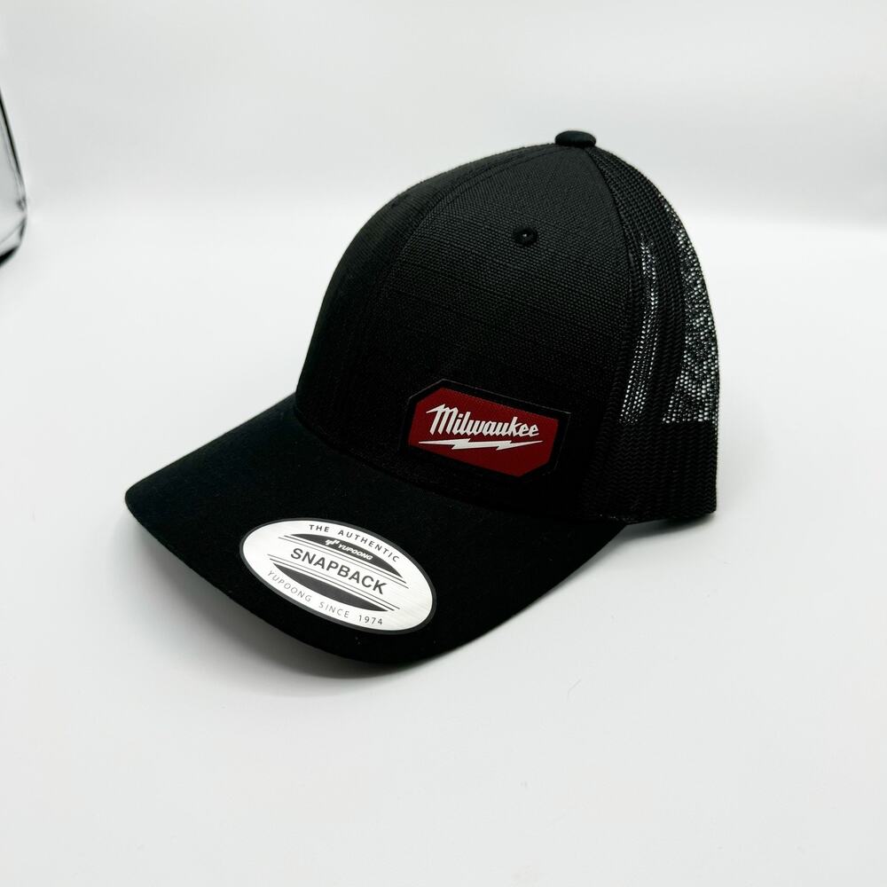 Milwaukee Black SnapBack Grid Iron Hat One Size